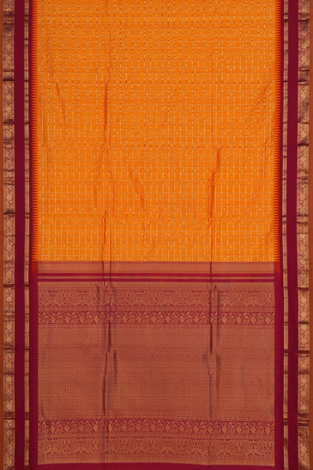 Narayanpet Pure Silk Mustard Saree