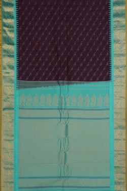 Image of Gadwal Silk Violet Saree