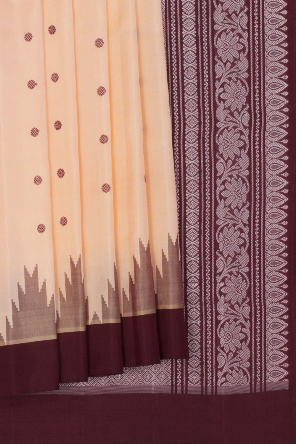 Gadwal Silk Cream Saree