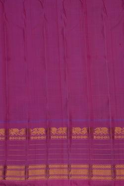 Image of Gadwal Silk Off-White Saree
