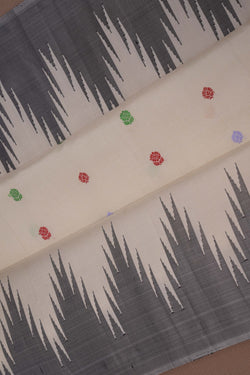 Image of Gadwal Silk Classy Cream Saree
