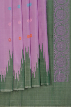 Image of Gadwal Silk Lavender Purple Saree
