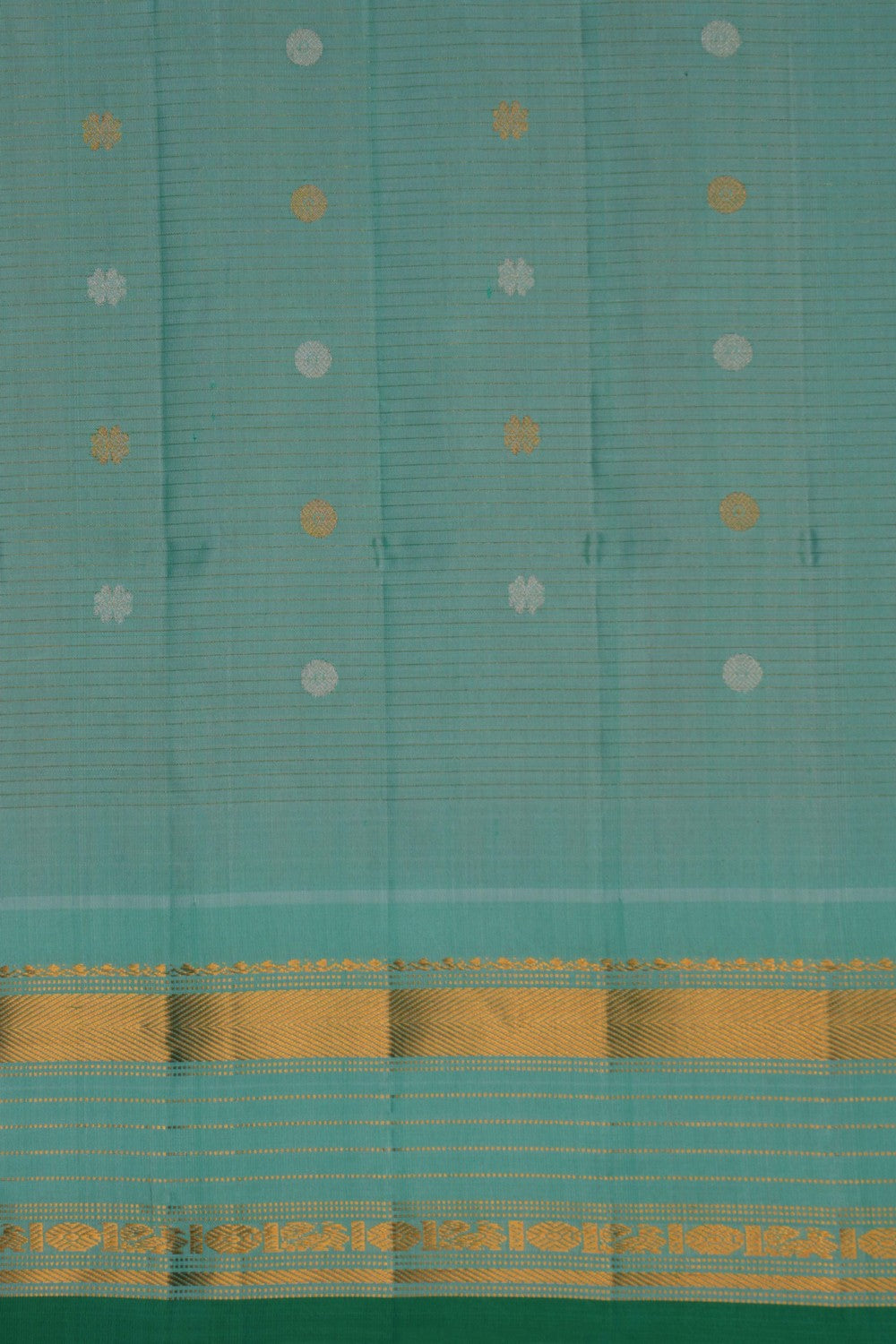 Gadwal Silk Kattam Orange Saree