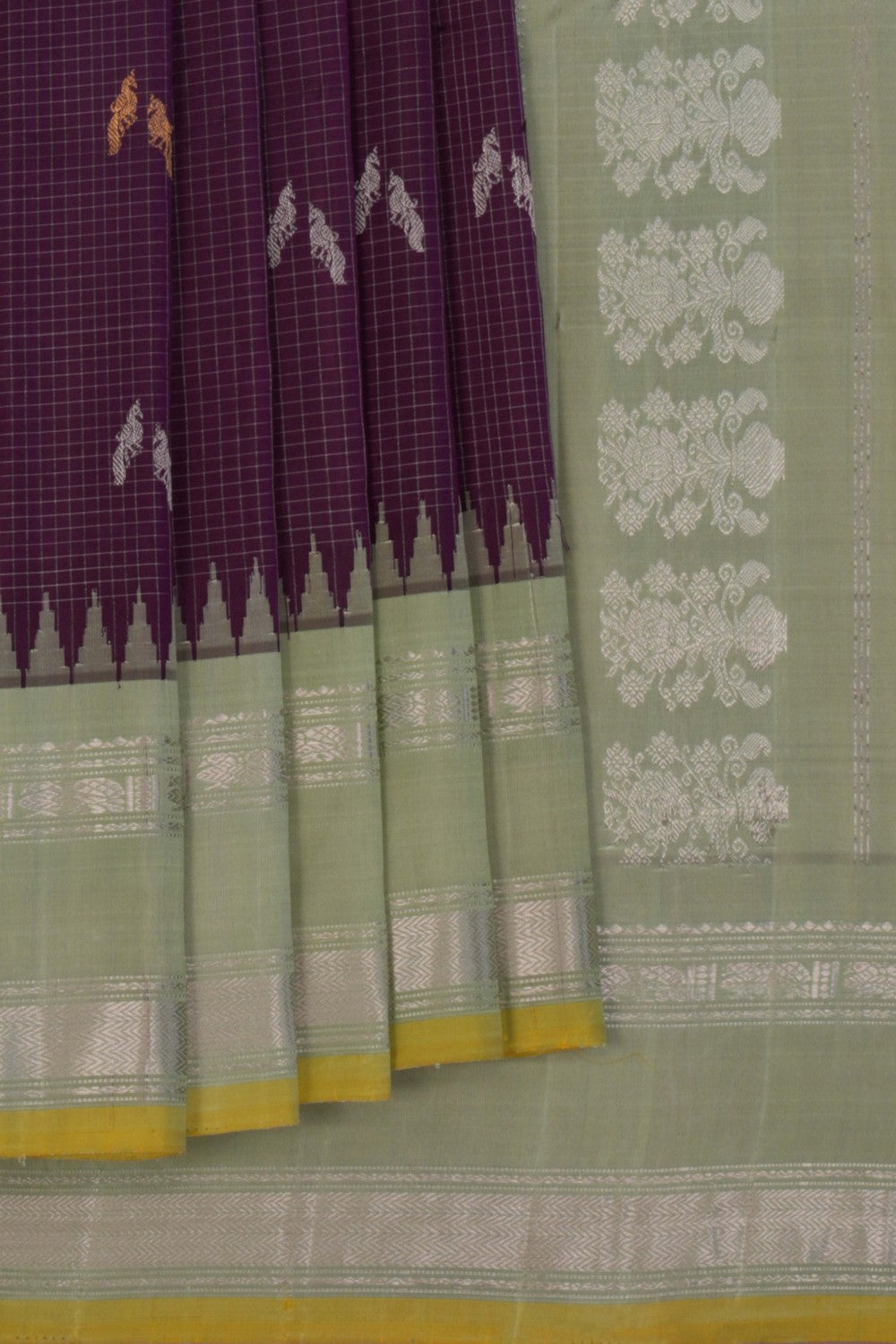 Gadwal Silk Purple Saree