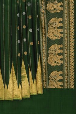 Image of Gadwal Silk Green Saree