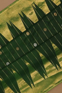 Image of Gadwal Silk Green Saree