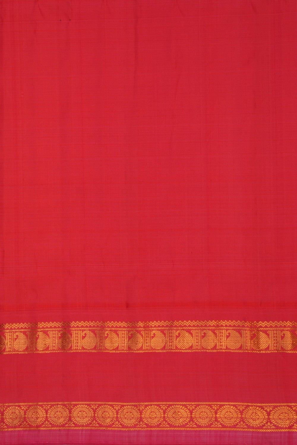 Gadwal Silk Kattam Peacock Blue Saree