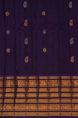 Image of Gadwal Silk Yellow Saree
