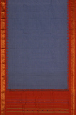 Image of Gadwal Cotton Smoky Grey Saree