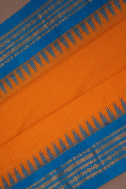 Image of Gadwal Cotton Orange Saree
