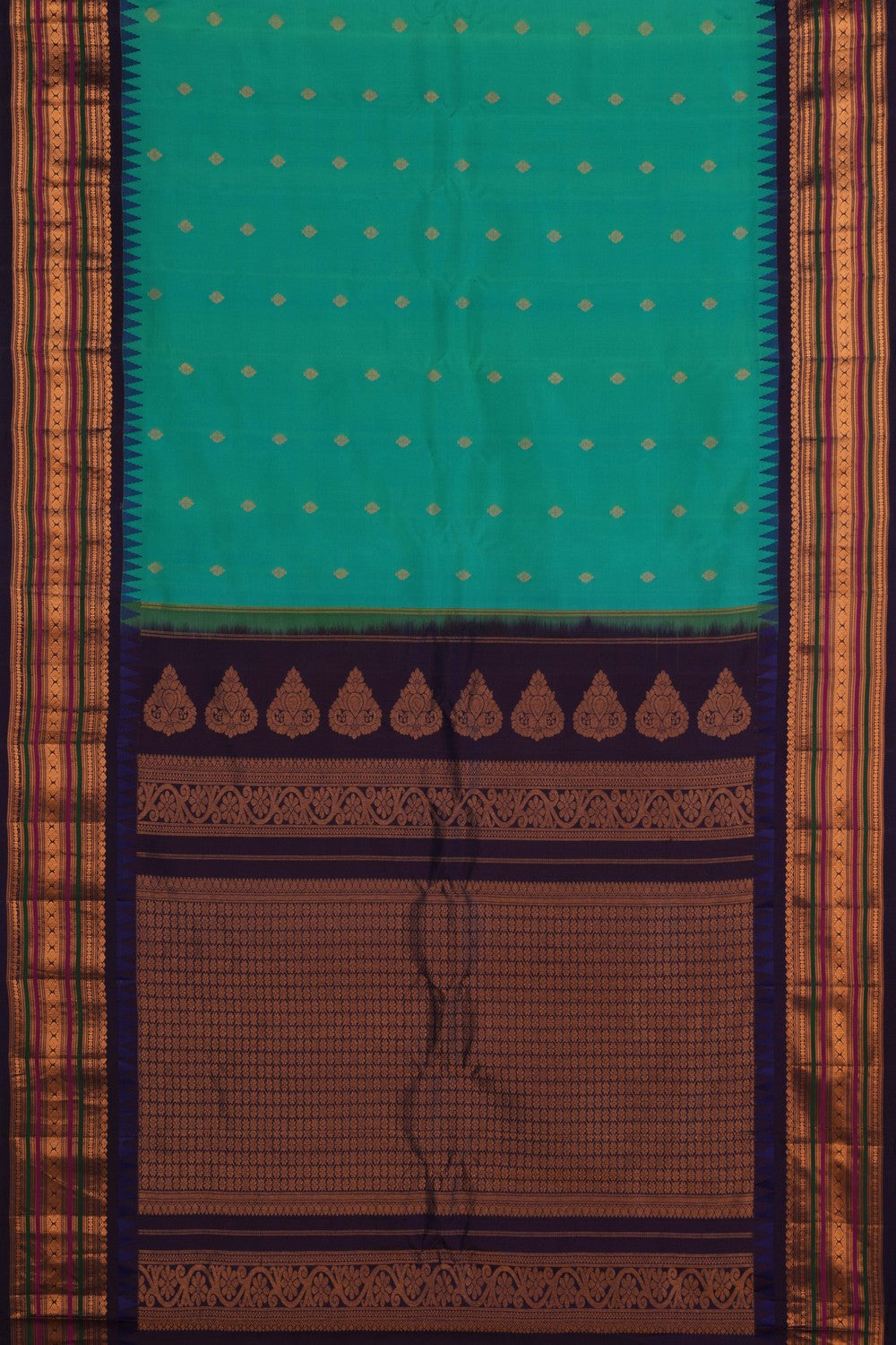 Gadwal Silk Sea Green Saree