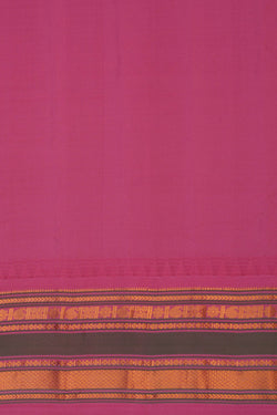 Image of Gadwal Silk Kattam Spring Yellow Saree