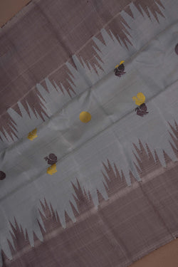 Image of Gadwal Silk Grey Saree