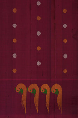 Image of Gadwal Silk Yellow Saree