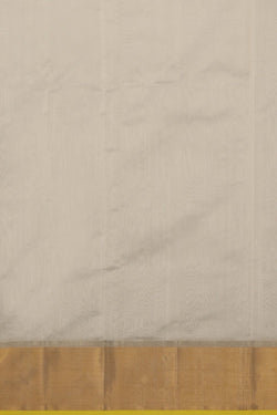 Image of White Floral Vines Chanderi Saree