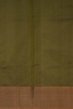 Image of Moss Green Chanderi Saree