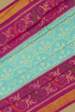 Image of Rajkot Silk Sea Blue Saree
