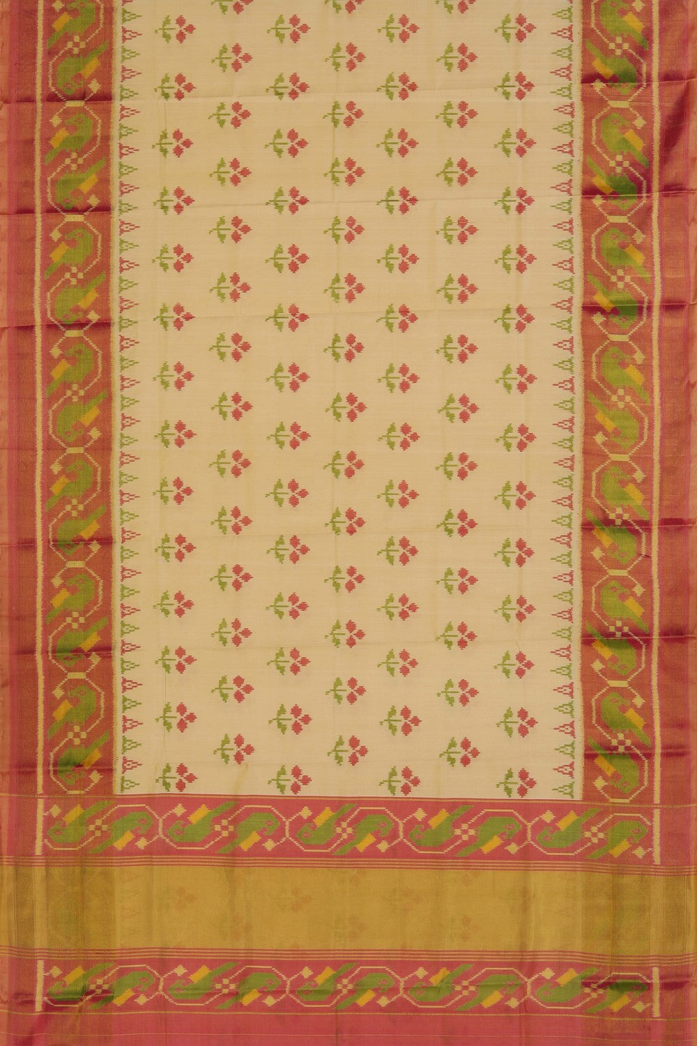 Rajkot Silk Cream Saree