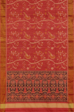 Image of Rajkot Silk Coral Pink Saree