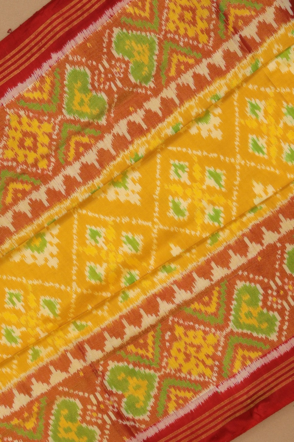 Rajkot Silk Yellow Saree