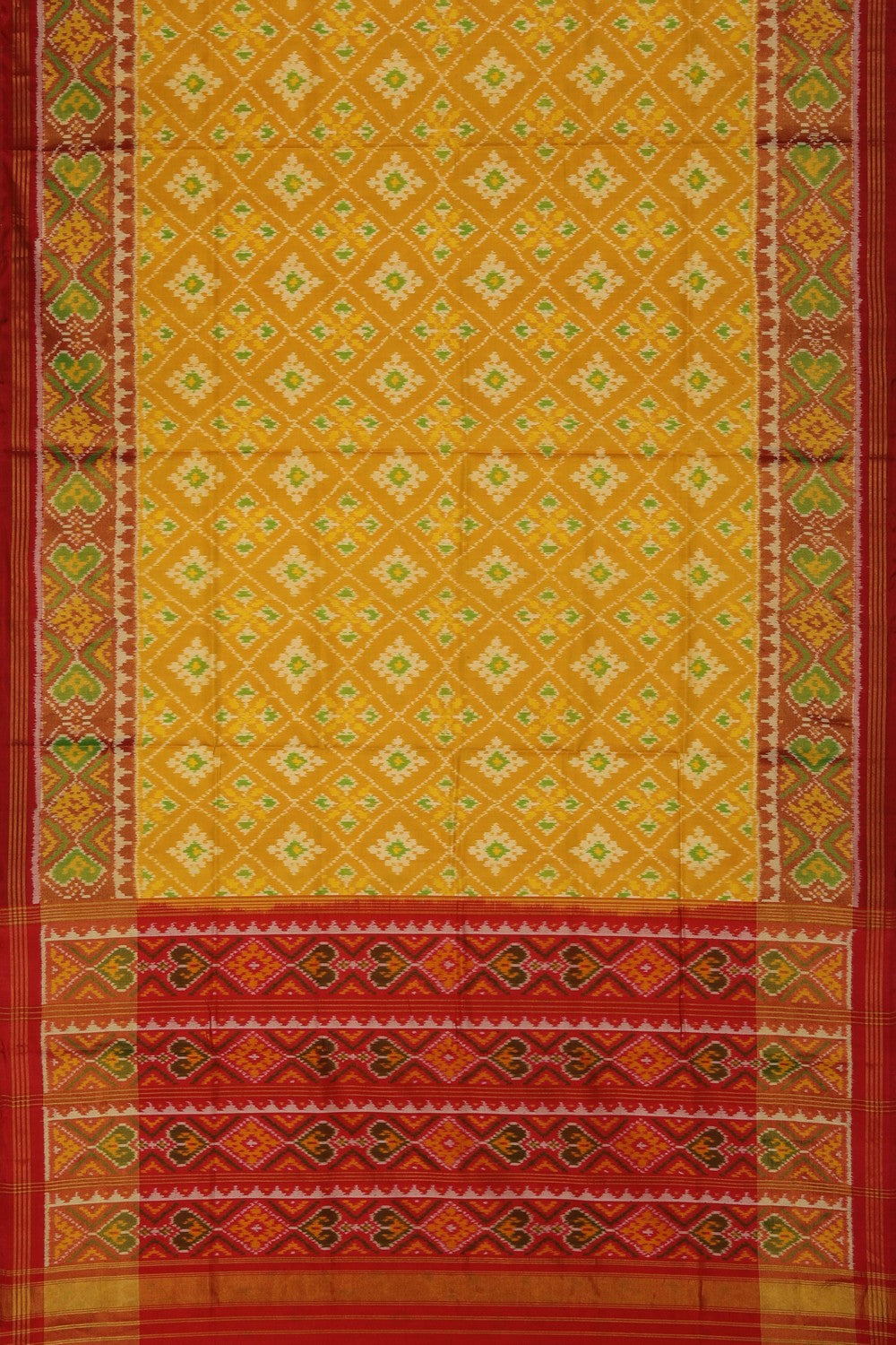 Rajkot Silk Yellow Saree