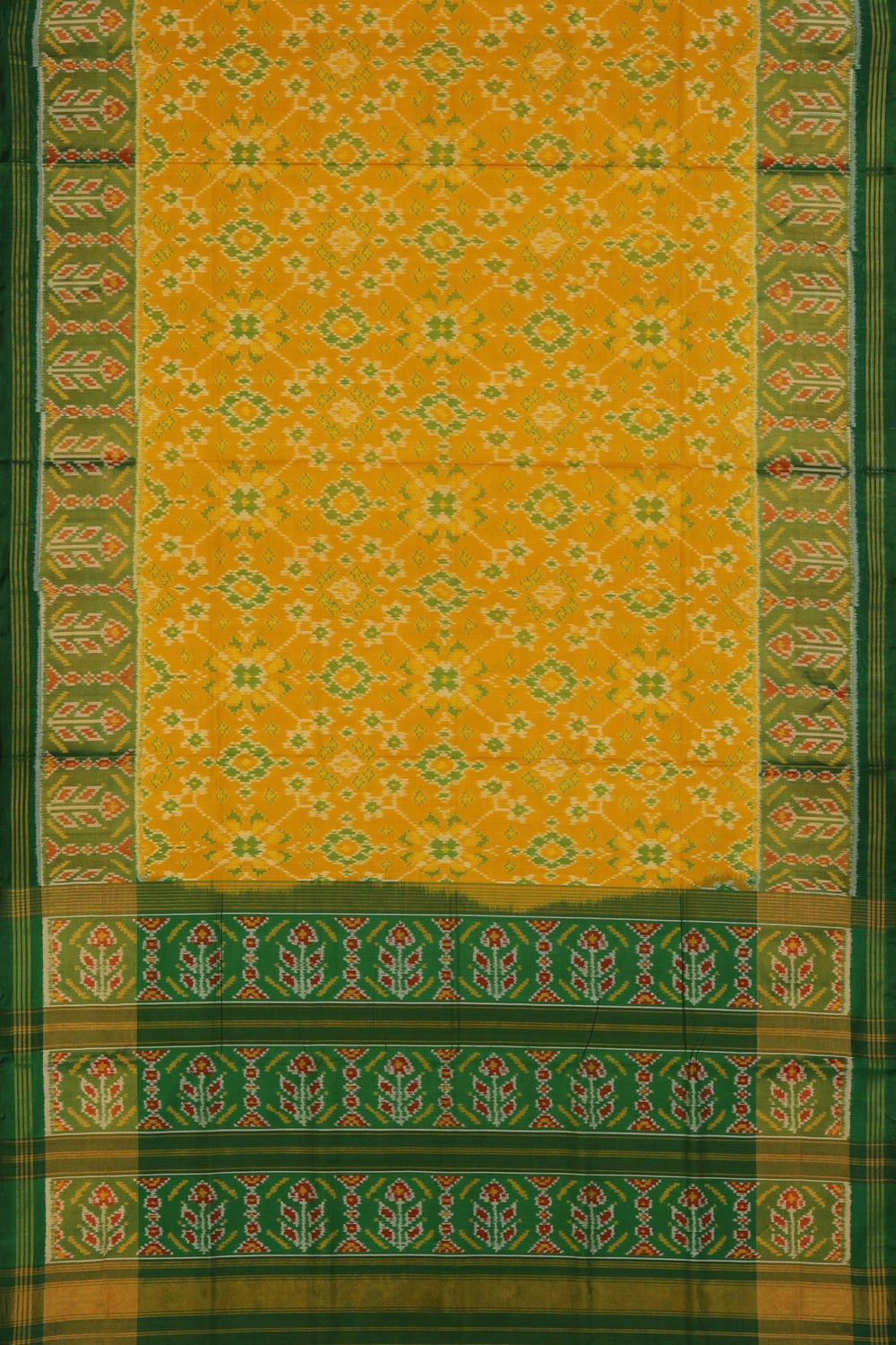 Rajkot Silk Yellow Saree