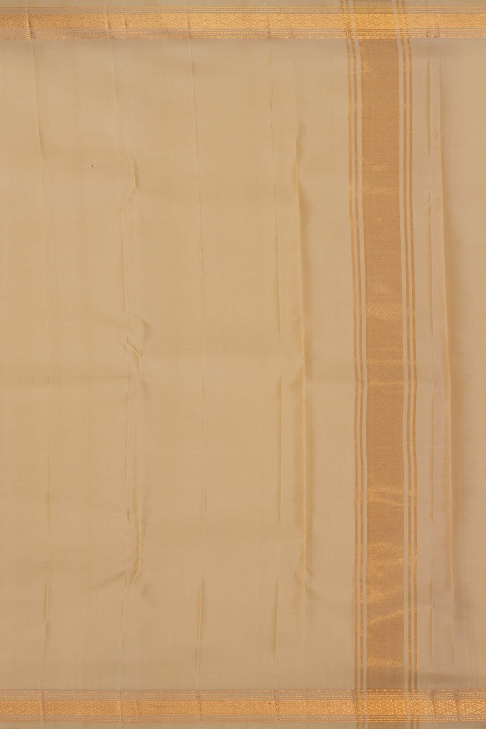 Image of Kanchi Silk Cream Dhoti With Kanduva (8 X 4)