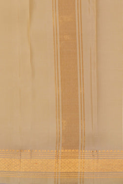 Image of Kanchi Silk Cream Dhoti With Kanduva (8 X 4)