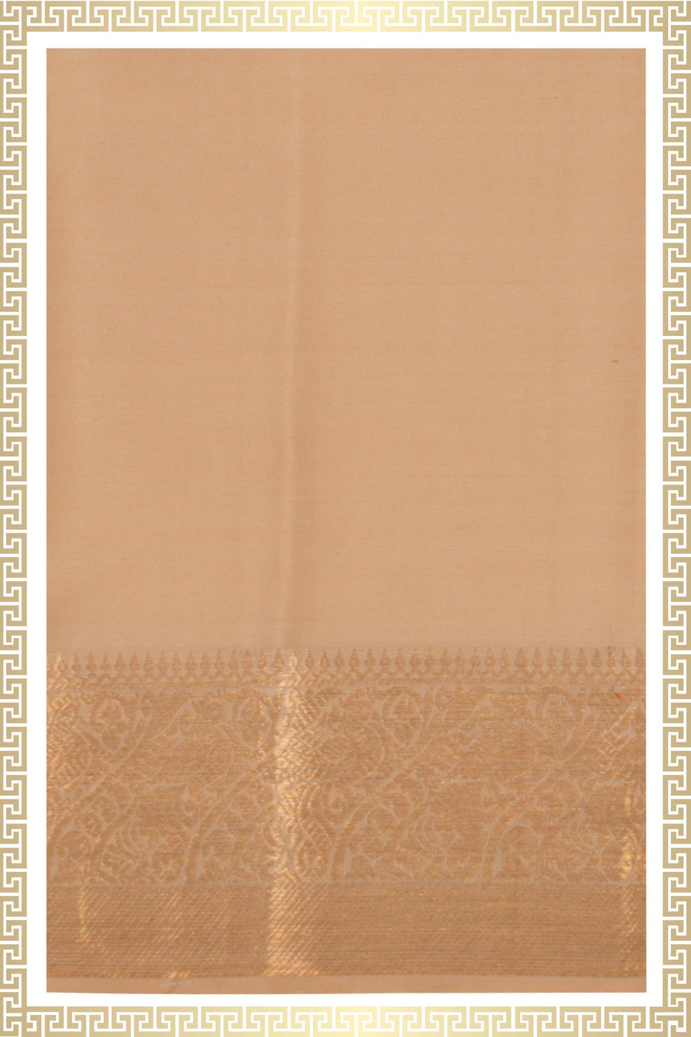 Kanchi Silk Off-White Dhoti With Kanduva (8 X 4) 3 PCS Set