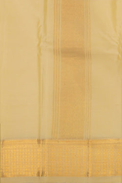Image of Kanchi Silk Cream Dhoti With Kanduva (8 X 4) 3 PCS Set