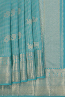 Image of Kanchipattu Brocade Sky Blue Saree