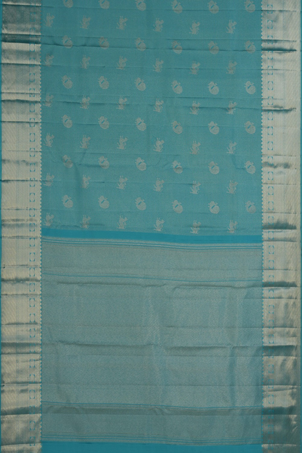 Kanchipattu Brocade Sky Blue Saree