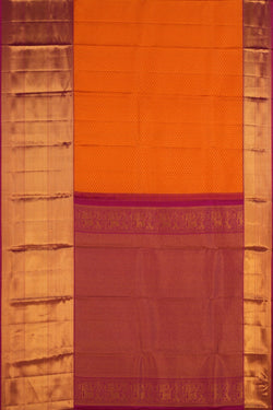 Image of Kanchipattu Brocade Orange Saree