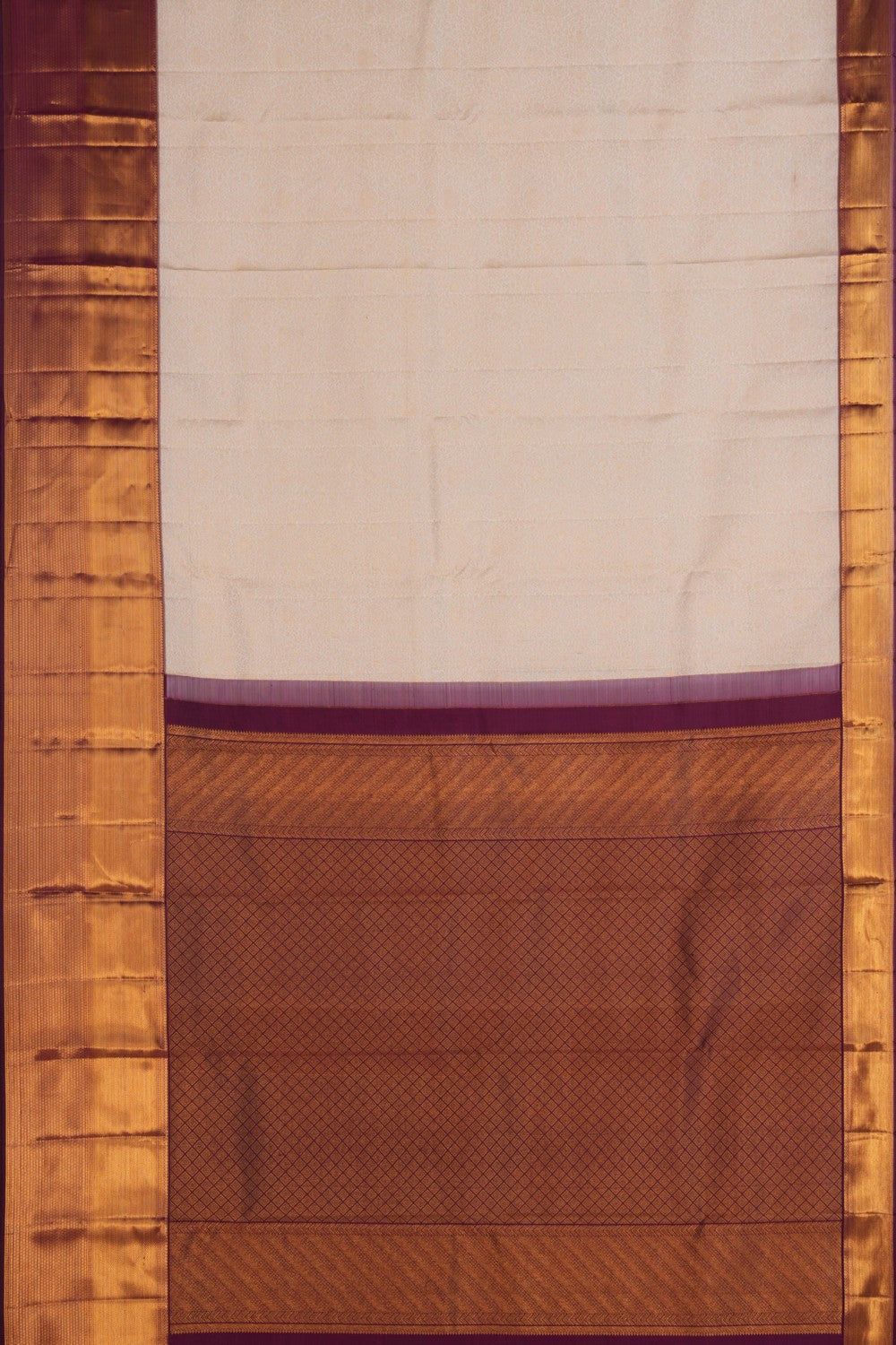 Luminous like an ethereal pearl off-white saree
