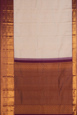 Image of Luminous like an ethereal pearl off-white saree