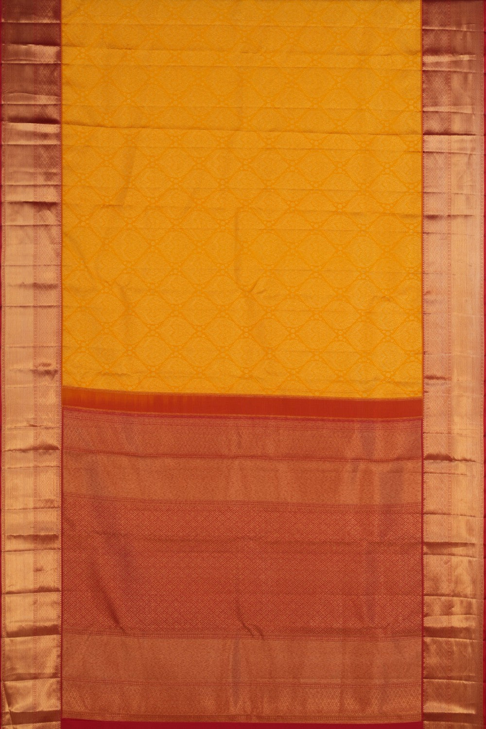 Kanchipattu Brocade Yellow Saree