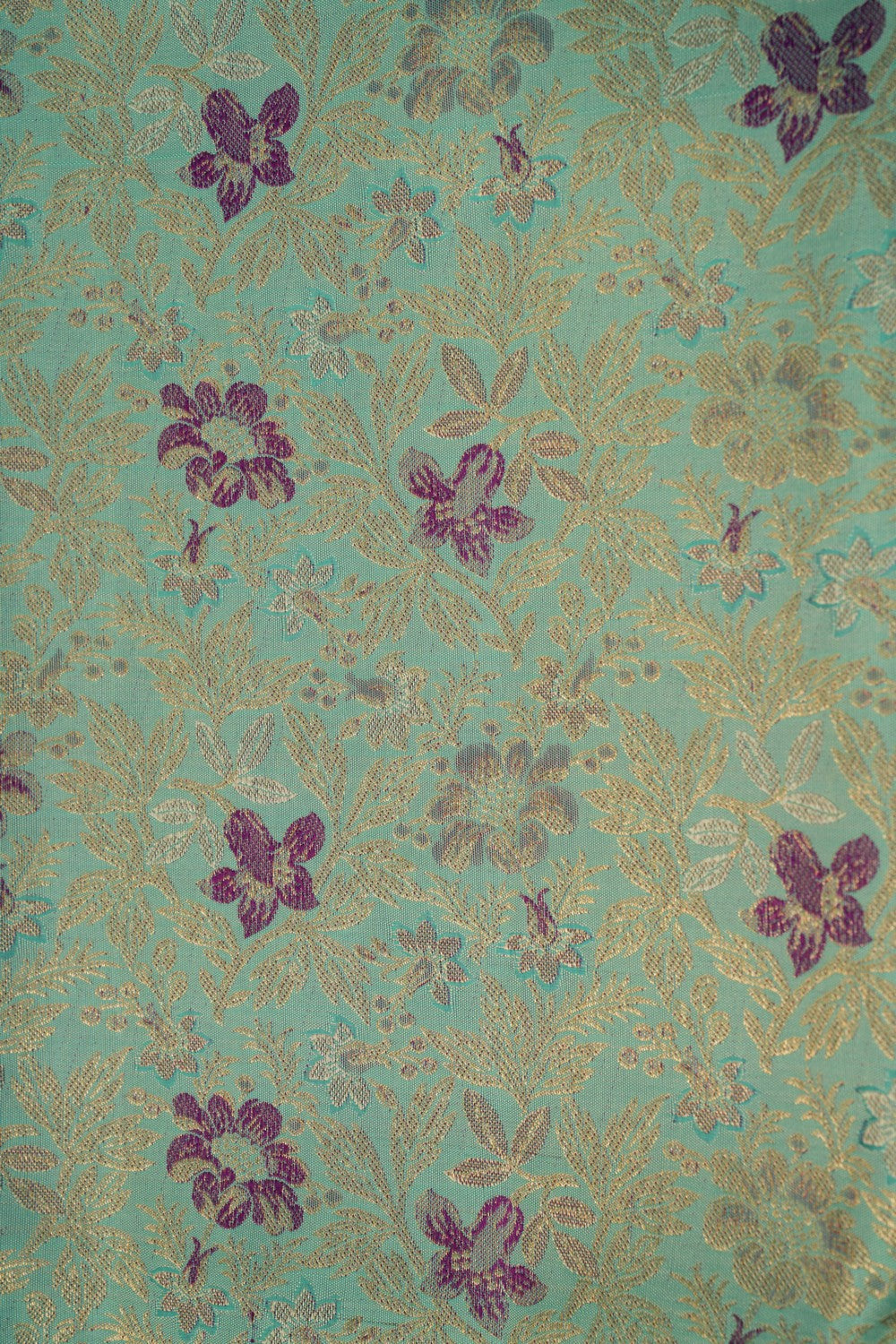 Kanchipattu Brocade Turquoise Green Saree