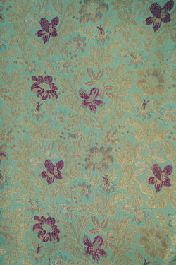 Image of Kanchipattu Brocade Turquoise Green Saree