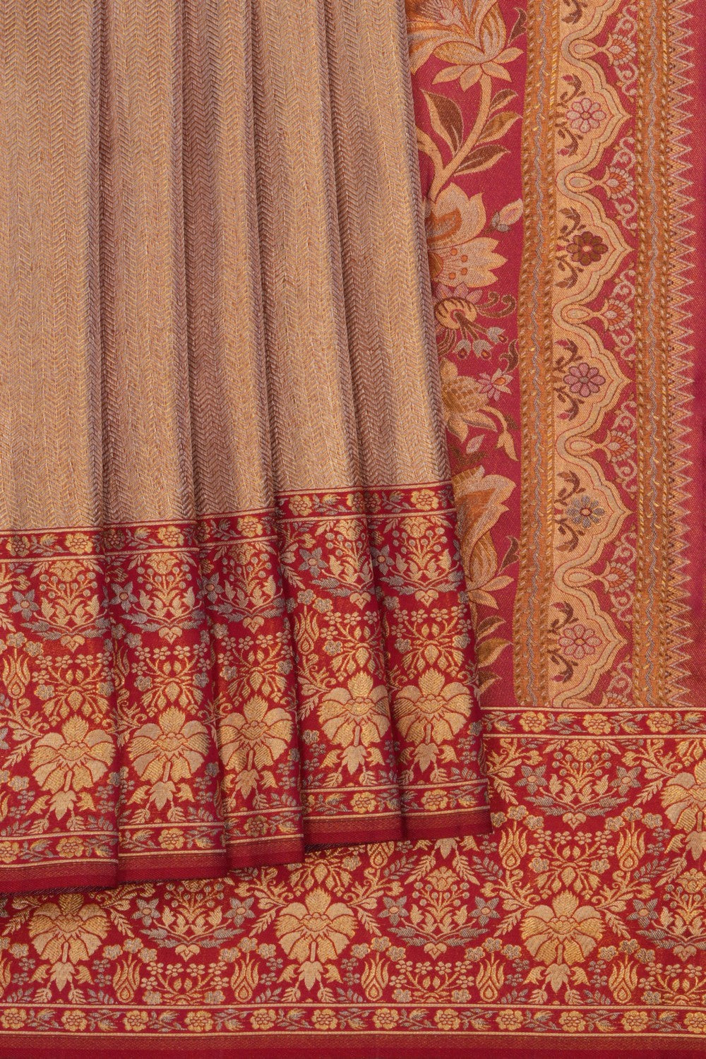 Image of Kanchipattu Brocade Gold Saree