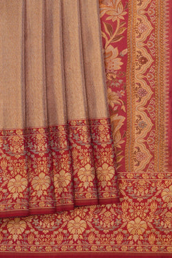Image of Kanchipattu Brocade Gold Saree