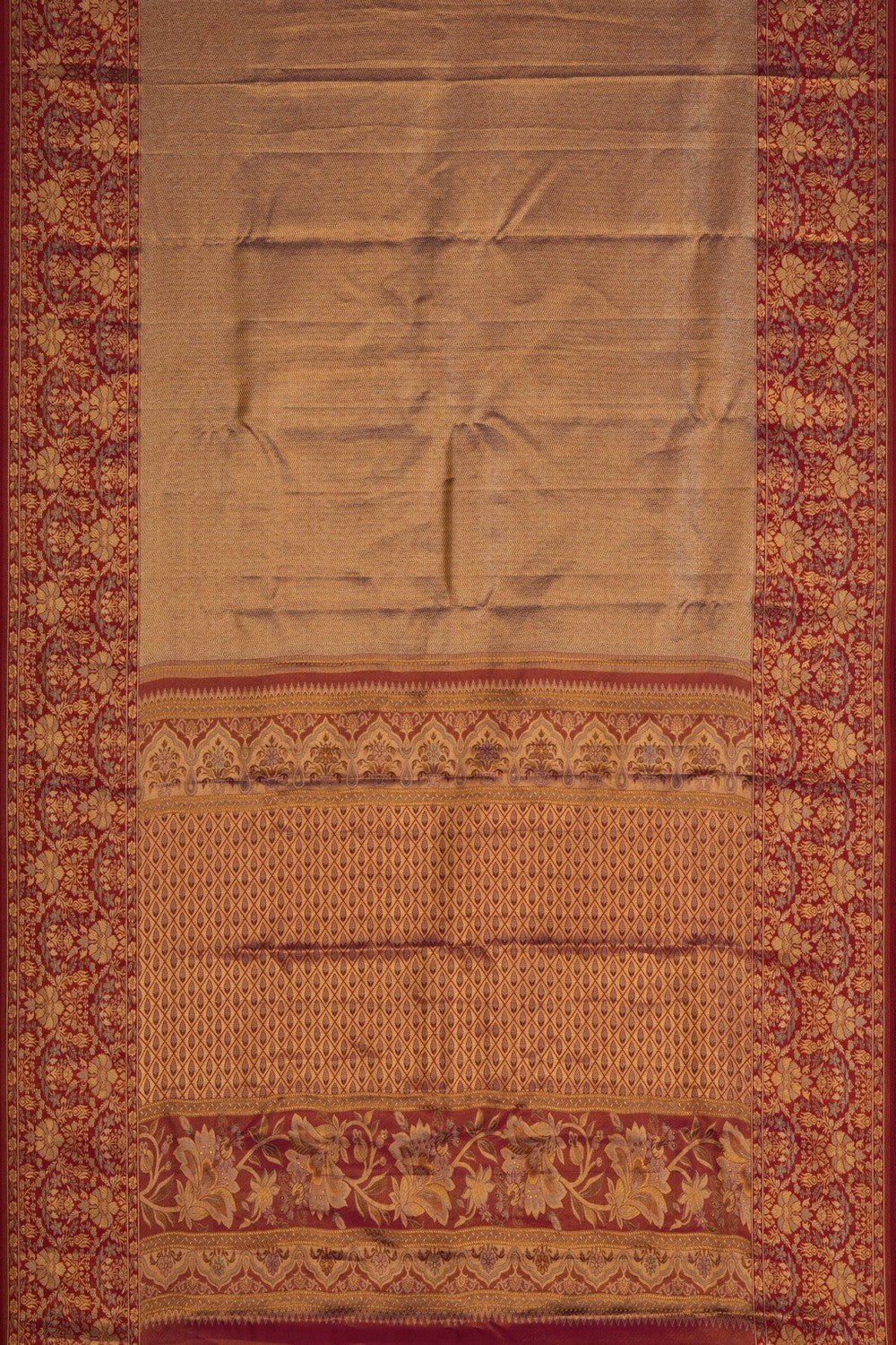 Image of Kanchipattu Brocade Gold Saree