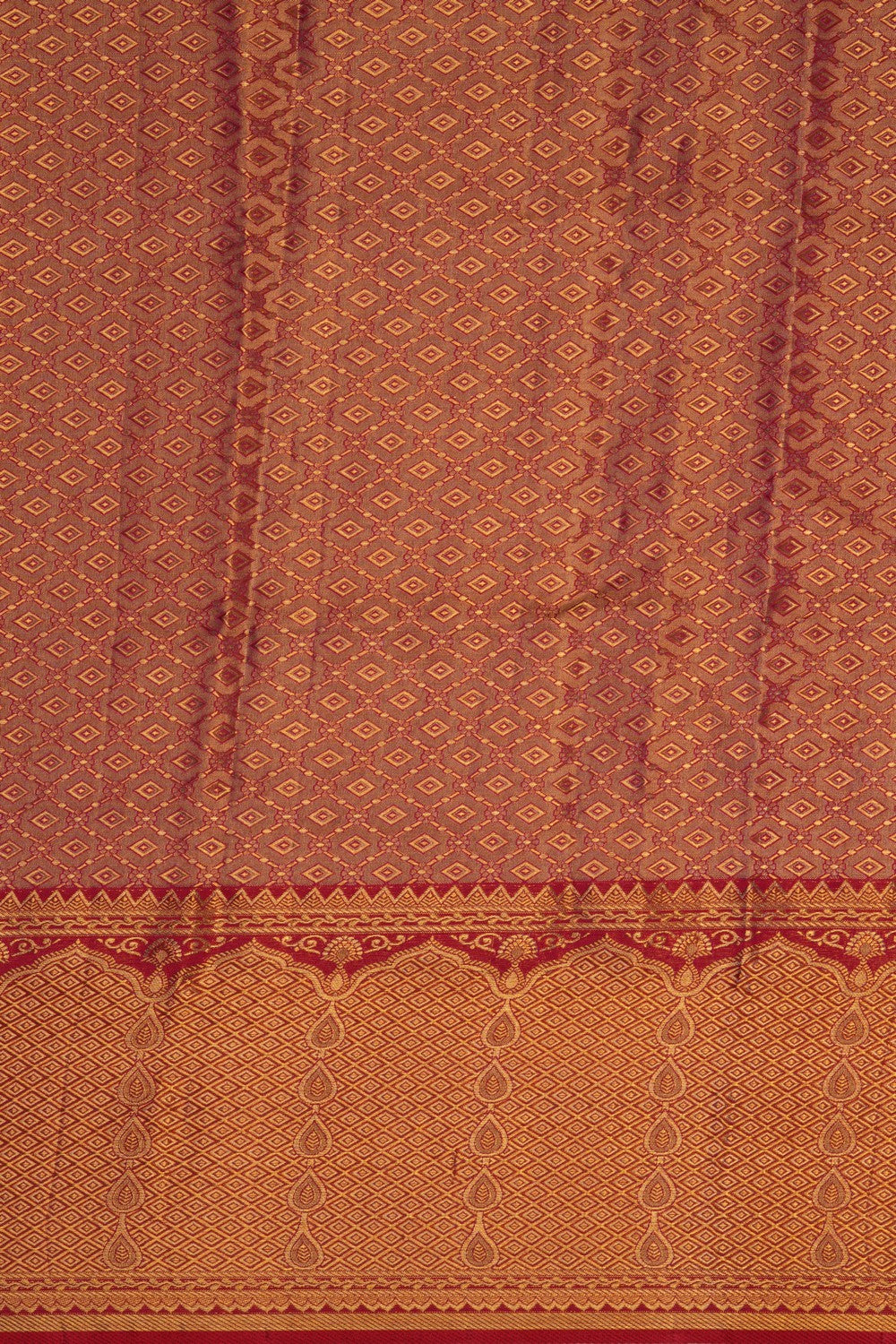 Image of Kanchipattu Brocade Gold Saree