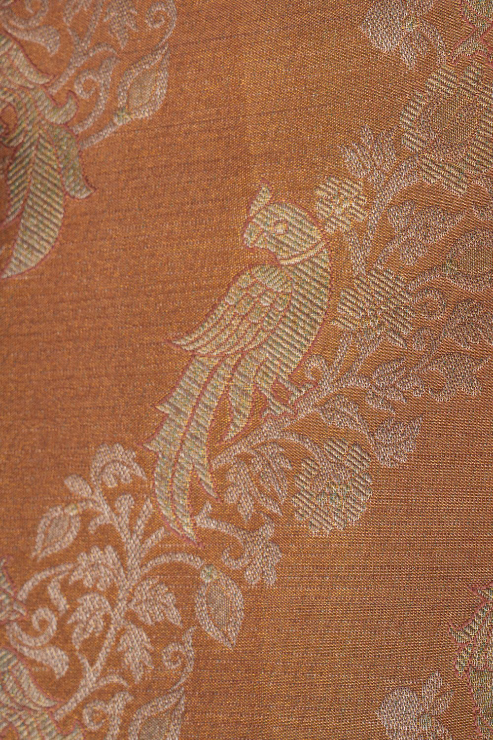 Image of Kanchipattu Tissue Brocade Peach Saree