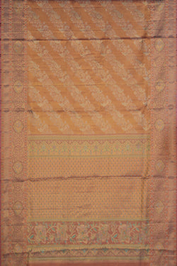 Image of Kanchipattu Tissue Brocade Peach Saree