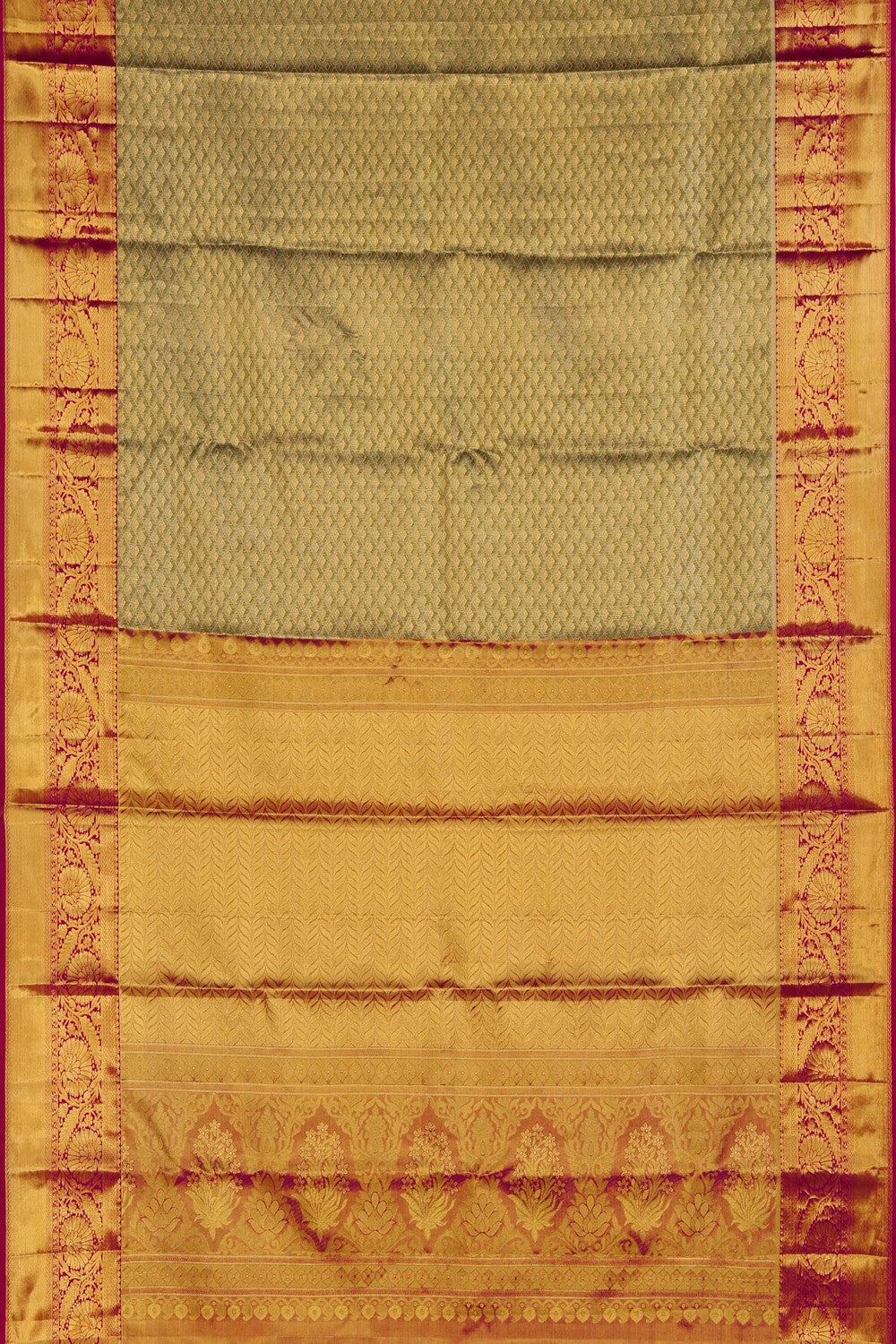 Kanchipattu Tissue Brocade Green Saree