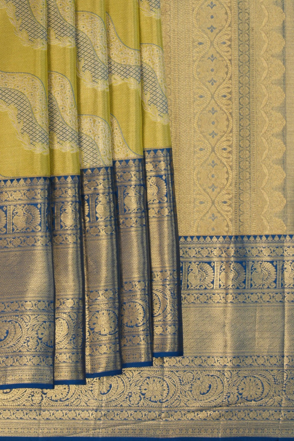 Kanchipattu Tissue Brocade Green Saree