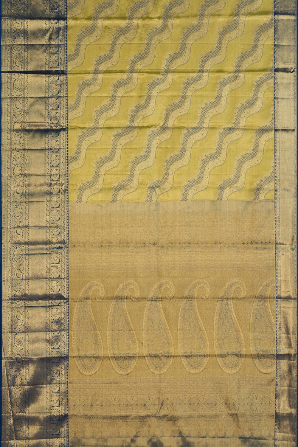 Image of Kanchipattu Tissue Brocade Green Saree