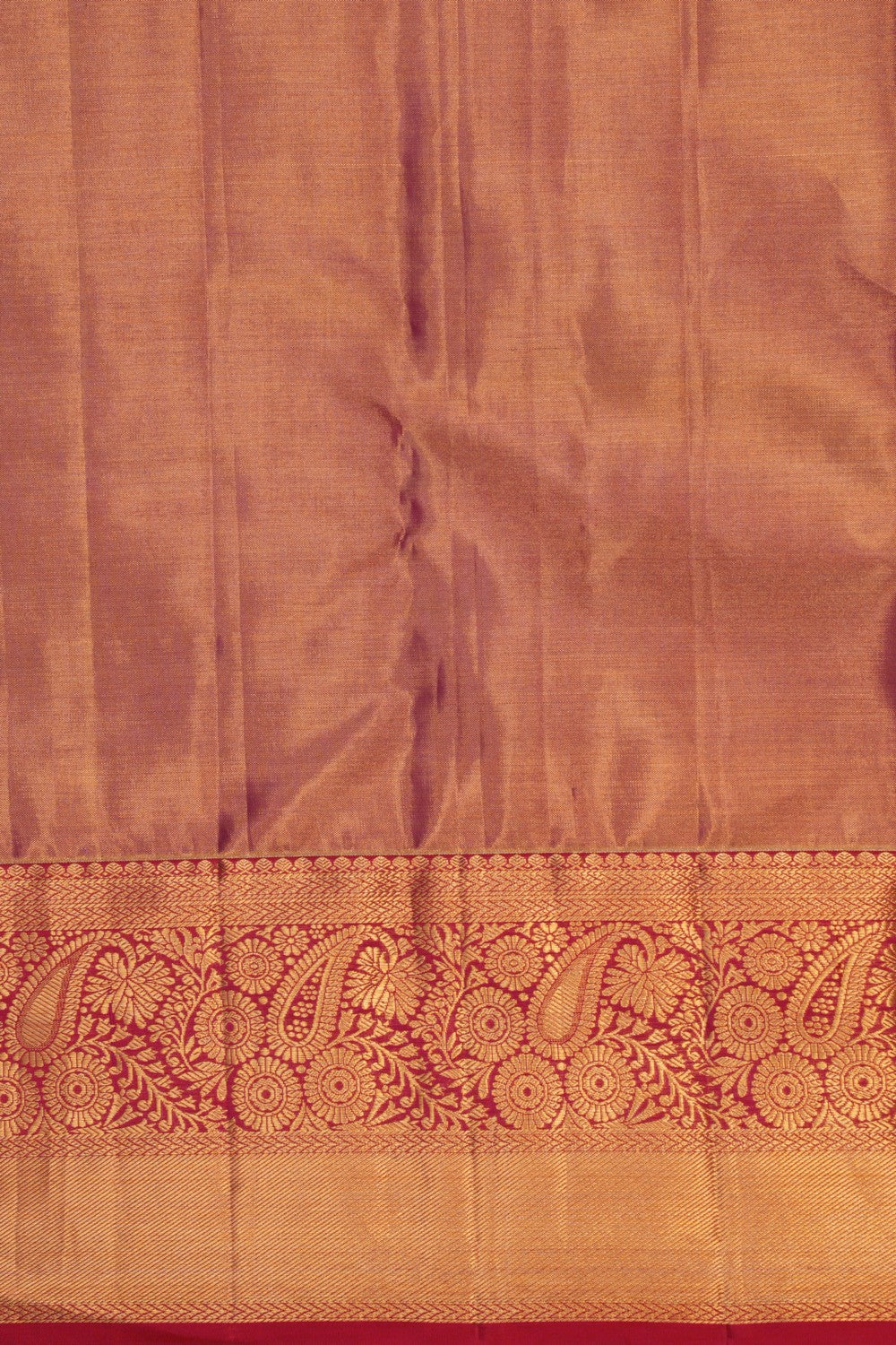 Image of Kanchipattu Tissue Brocade Chevron Pattern Saree