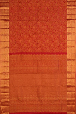 Image of Kanchipattu Tissue Brocade Red Saree