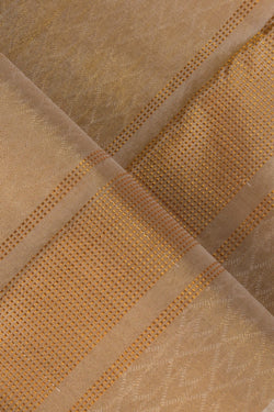 Image of Kanchi Silk Off-White Dhoti With Kanduva (8 X 4)